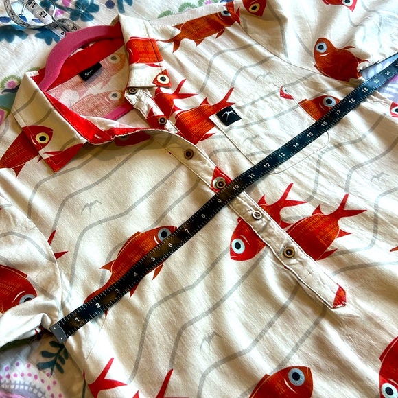 Fish Print midi Dress. Size S. - Picture 7 of 8